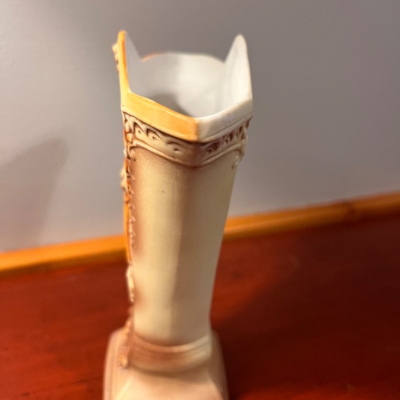 Antique Shafer & Vater Jasperware Porcelain Vase-Woman with Harp-made in Germany - Picture 4 of 10